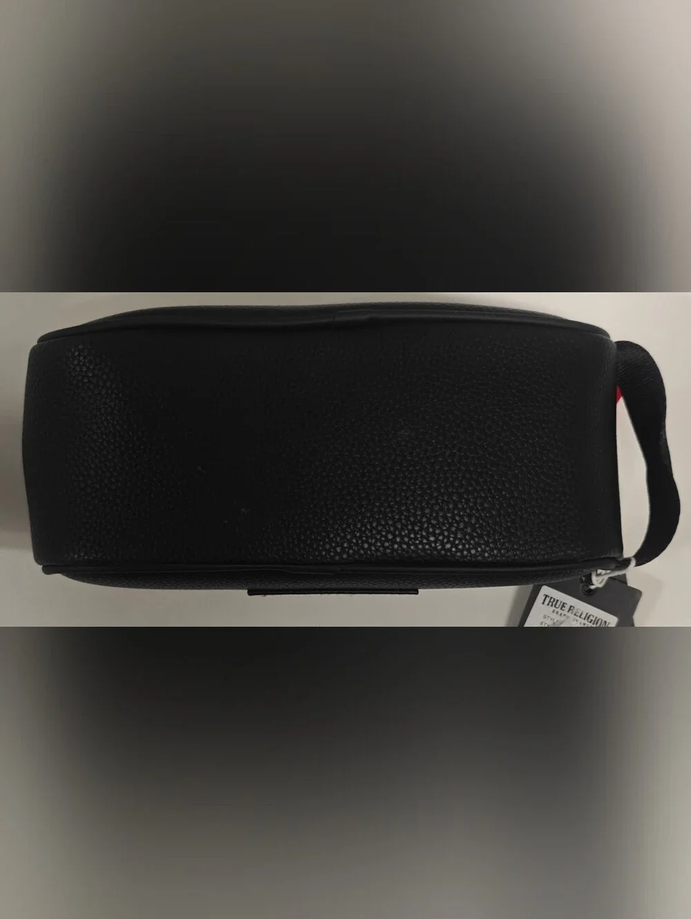 True Religion Men’s Toiletry Bag Black/Red Travel Dopp Kit